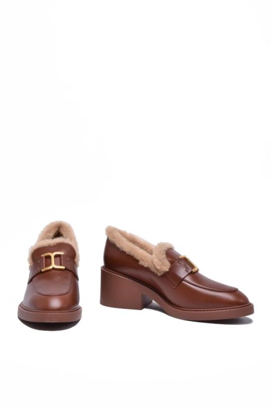  끌로에 힐/펌프스 모피 안감이 있는 펌프스 - 브라운 - CHLOE