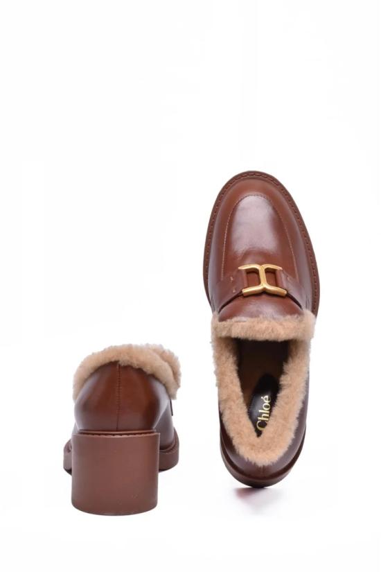  끌로에 힐/펌프스 모피 안감이 있는 펌프스 - 브라운 - CHLOE