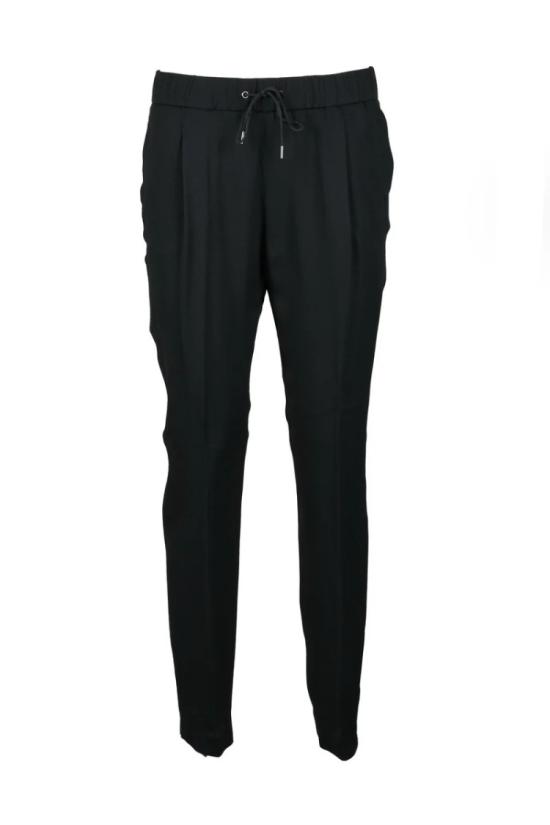  파비아나 필리피 스트레이트 팬츠 실크 아세테이트 바지 - 블랙