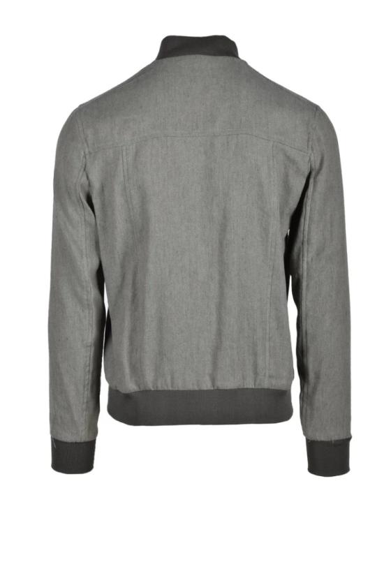  Laboratori Italiani 자켓 미니멀한 디자인의 녹색 코튼/린넨 지퍼 재킷 - OTHER BRANDS