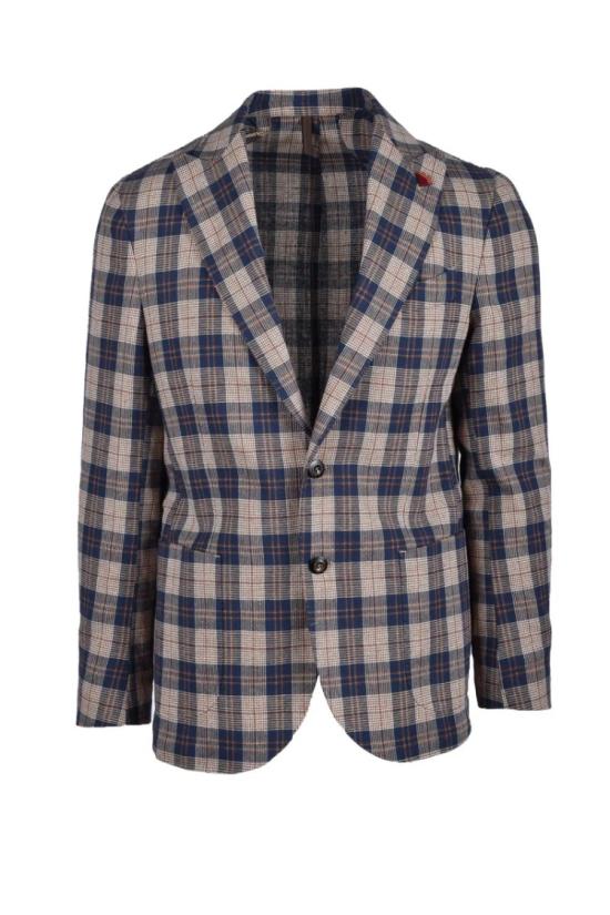  Laboratori Italiani 자켓 클래식 체크무늬 캐주얼 재킷