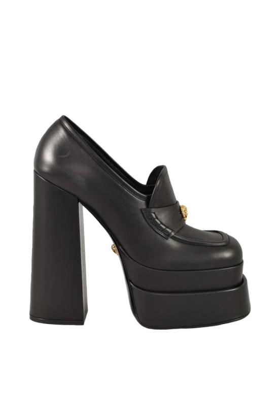  베르사체 힐/펌프스 가죽 펌프스 - 블랙