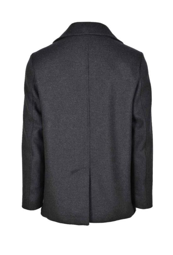  Giampaolo 자켓 더블 브레스트 코트 - 블랙/그레이 - OTHER BRANDS