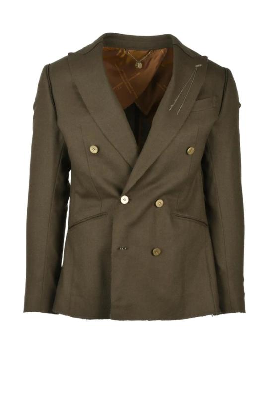  리지오 미리 자켓 더블 브레스트 재킷 - 밀리터리 그린