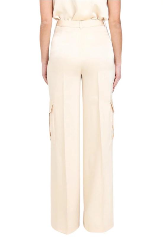  시모나 코르셀리니 스트레이트 팬츠 폴리에스터 바지 - 베이지색 - SIMONA CORSELLINI