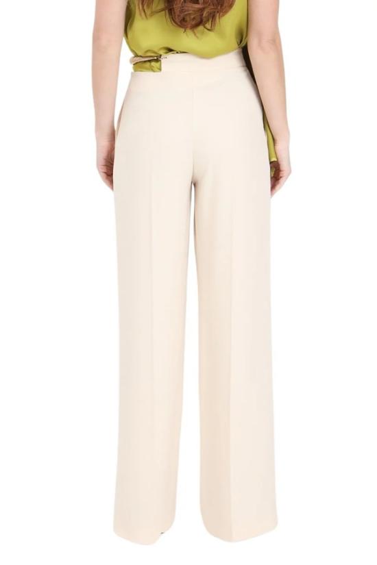  시모나 코르셀리니 스트레이트 팬츠 베이지색 스트레치 하이웨이스트 - SIMONA CORSELLINI