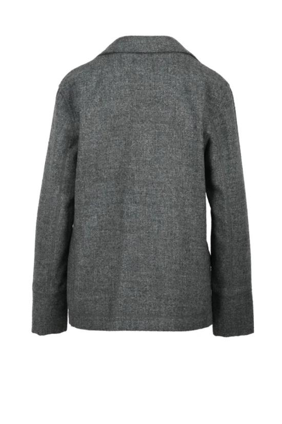  엠포리오 아르마니 자켓 아크릴 울 소재의 더블 브레스트 재킷 - 그레이 - EMPORIO ARMANI