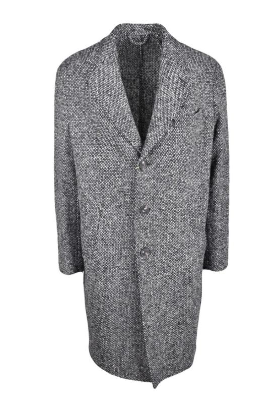  Giampaolo 자켓 버진 울 코트 - 블랙/그레이