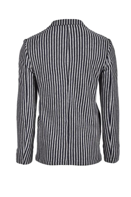  Laboratori Italiani 자켓 맞춤 제작된 파란색과 베이지색 줄무늬 재킷 - OTHER BRANDS