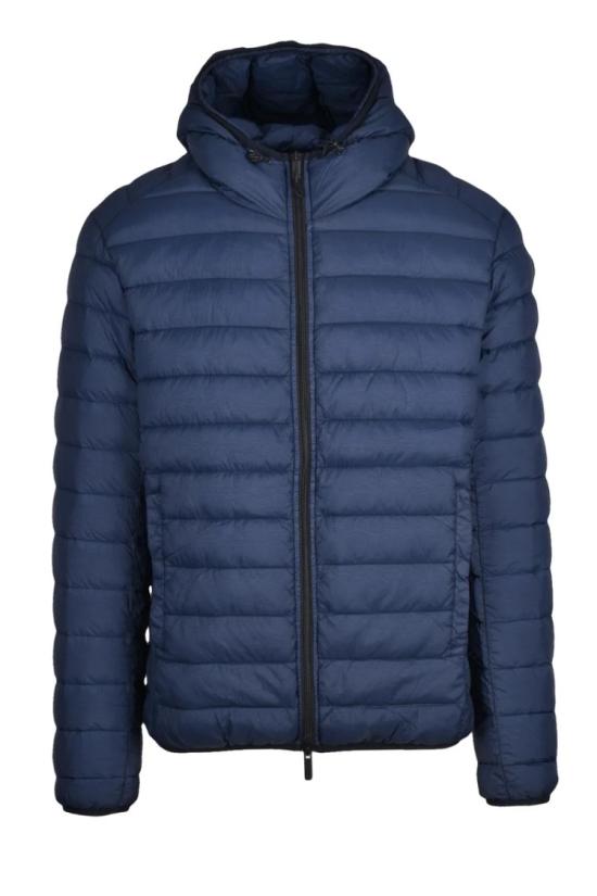  Centogrammi 자켓 나일론 다운 재킷 지퍼 클립 - 파란색