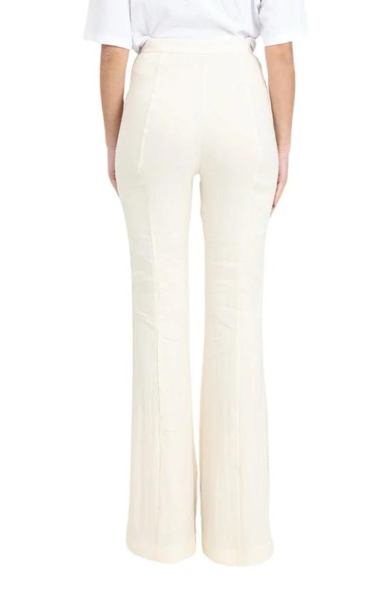  파트리지아페페 스트레이트 팬츠 린넨 폴리아미드 소재의 크림색 바지 - PATRIZIA PEPE