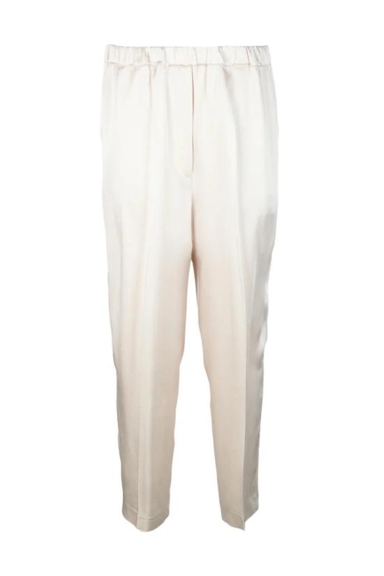  리비아나 콘티 스트레이트 팬츠 우아한 바지 - 베이지색