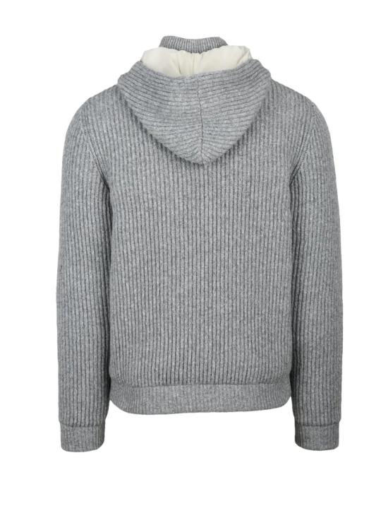  일레븐티 자켓 울 & 캐시미어 다운 봄버 재킷 - 그레이 - ELEVENTY