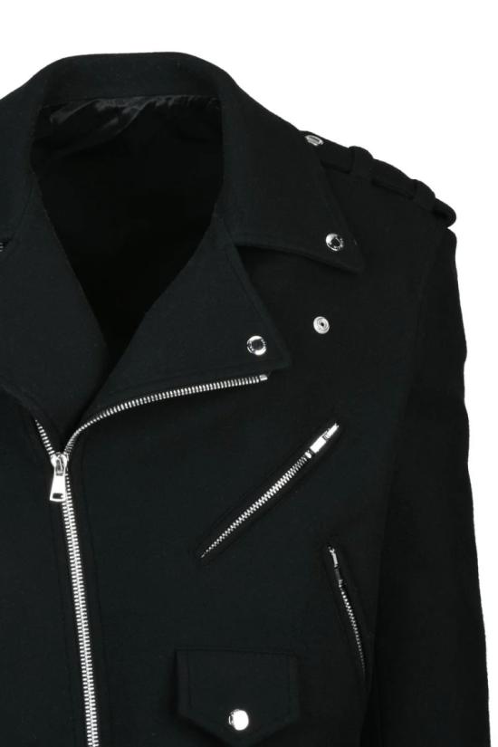  발망 자켓 바이커 코트 - 블랙 - BALMAIN