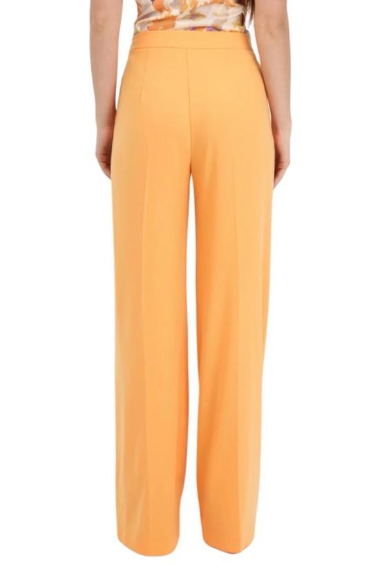  파트리지아페페 스트레이트 팬츠 선명한 오렌지색 와이드 레그 스트레치 - PATRIZIA PEPE