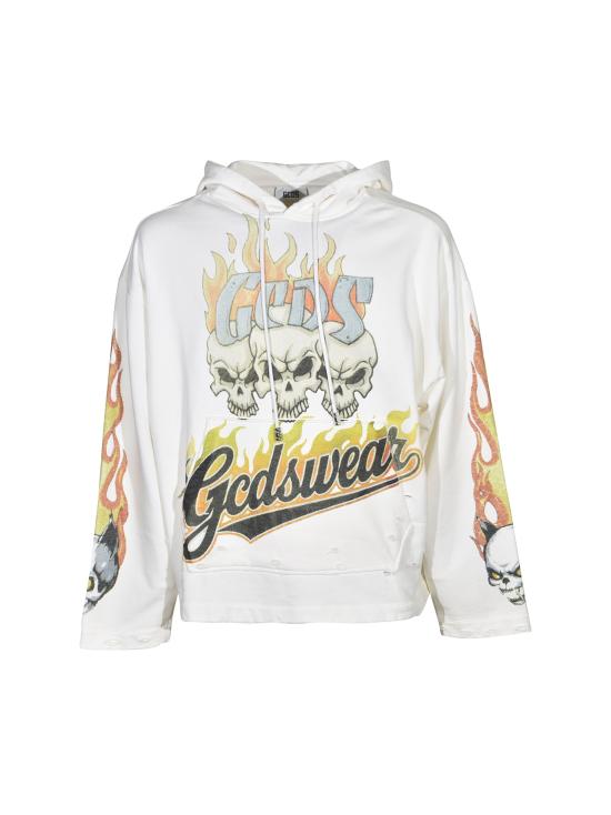 26SS 지씨디에스 후드 티셔츠 C1MWQE129F034 100 Optic white