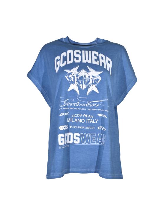 26SS 지씨디에스 반팔 티셔츠 C1WWQC099J079 733 Blue