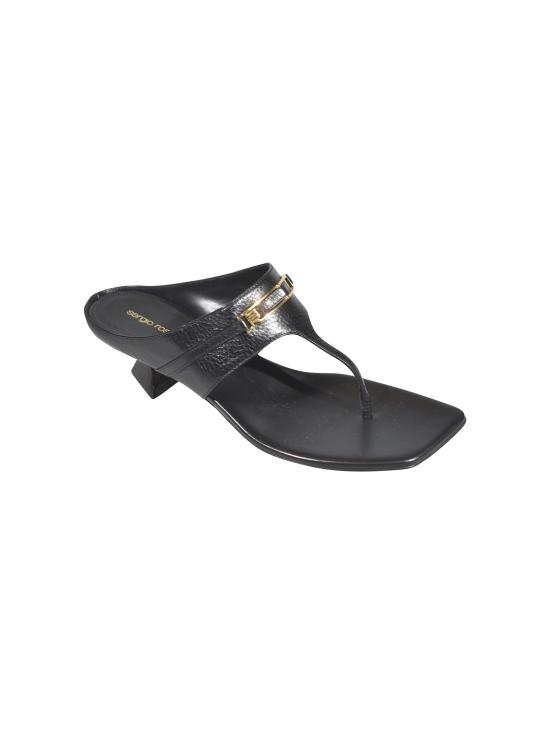 26SS 세르지오로시 뮬/슬리퍼 B14470 MVAN02 1000 130 Black - SERGIO ROSSI