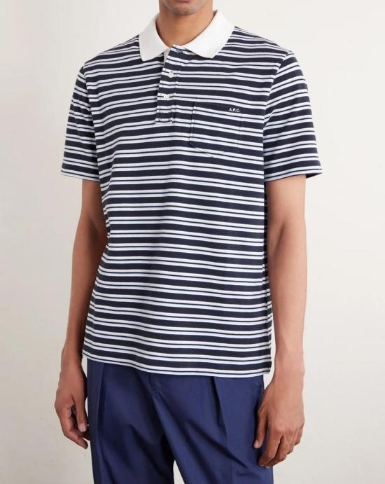 26SS 아페쎄 폴로 티셔츠 COHMZH26565 IAK Blue - A.P.C.