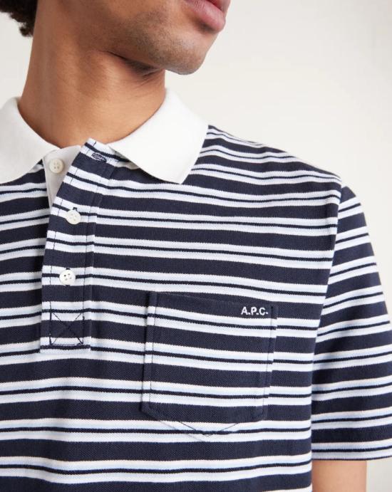 26SS 아페쎄 폴로 티셔츠 COHMZH26565 IAK Blue - A.P.C.