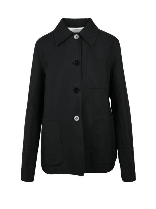 25SS 질샌더 자켓 스트레치 캔버스 재킷 - 블랙