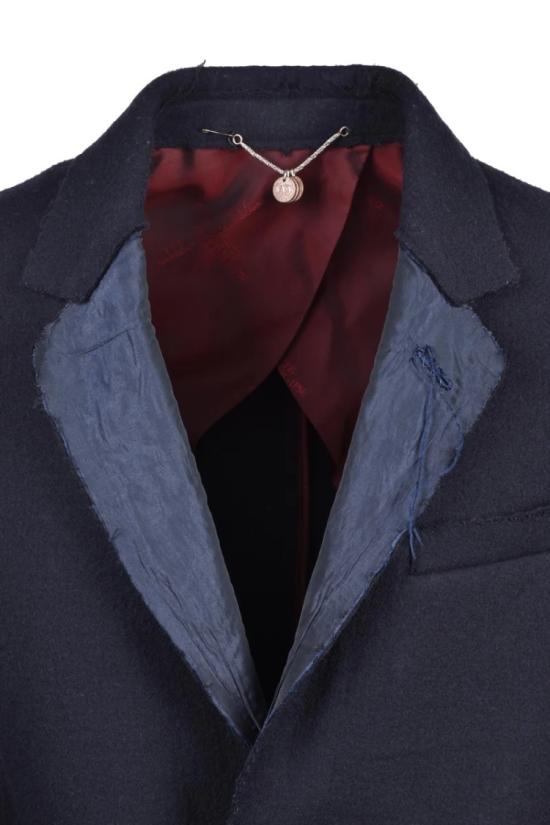  리지오 미리 자켓 울 코트 - 네이비 블루 - MAURIZIO MIRI