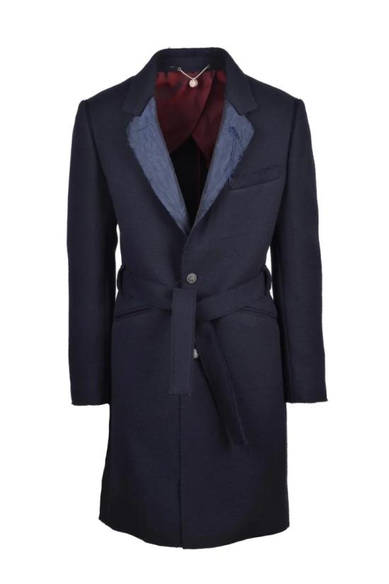  리지오 미리 자켓 울 코트 - 네이비 블루