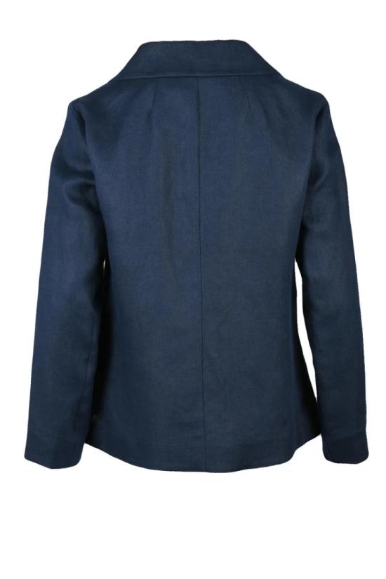 25SS 막스마라 자켓 스트레이트 린넨 재킷 - 블루 - MAX MARA