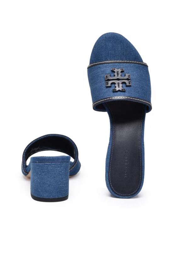 25SS 토리버치 뮬/슬리퍼 데님 뮬 샌들 - 데님 - TORY BURCH