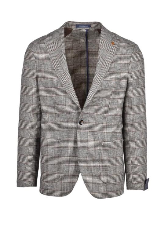  사르토리아 라토레 자켓 맞춤형 체크무늬 베이지 재킷