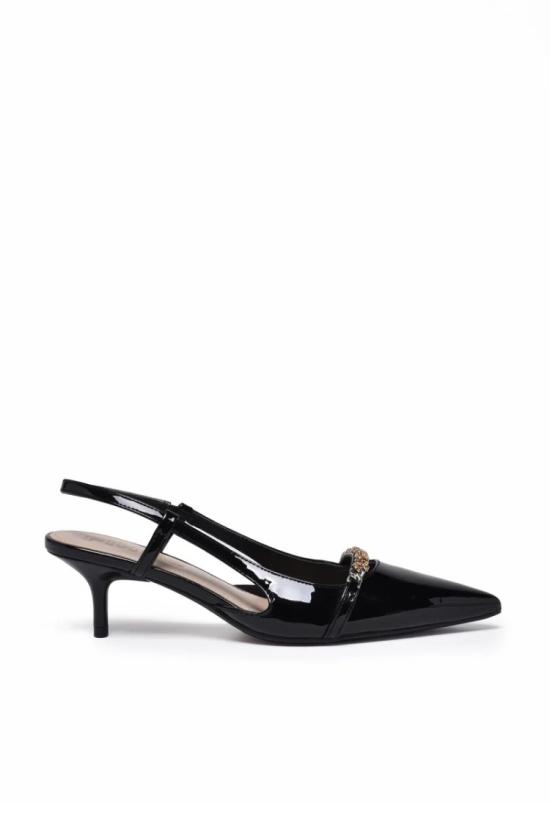 25SS 핑코 힐/펌프스 페이턴트 가죽 데콜테 - 블랙