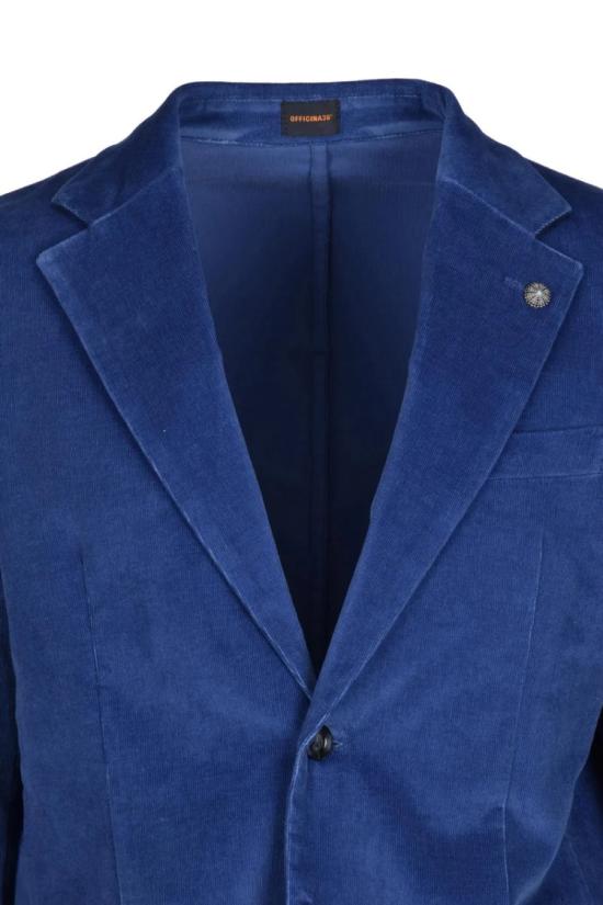  오피치나 36 자켓 벨벳 재킷 - 블루 - OFFICINA 36