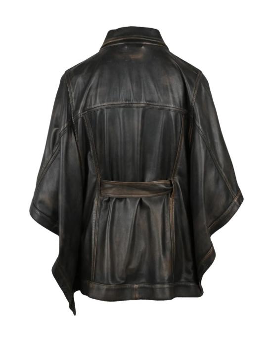 25SS 스워드 6.6.44 자켓 오버사이즈 가죽 망토 - SWORD 6.6.44