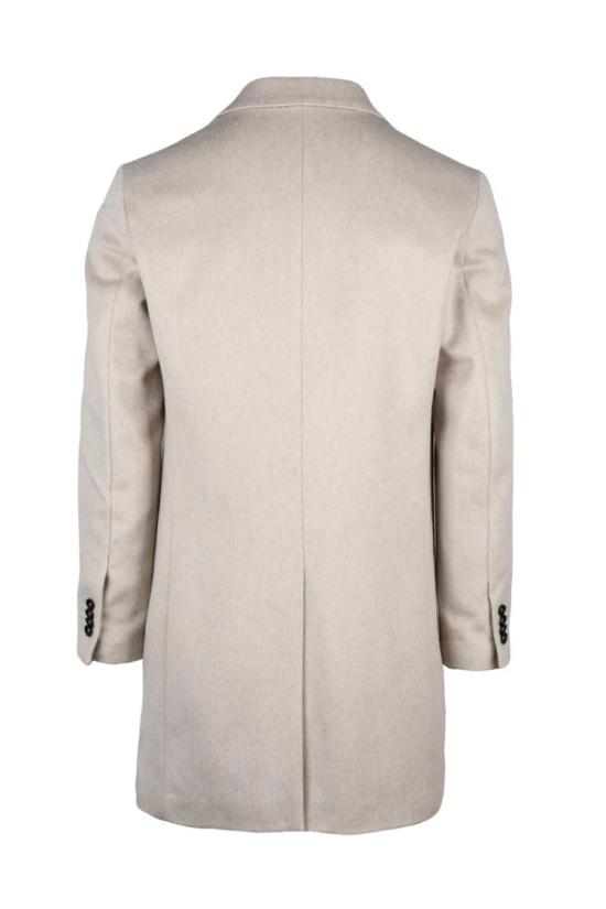  Premier Homme 자켓 테일러드 실루엣의 미디 길이 베이지 코트 - OTHER BRANDS