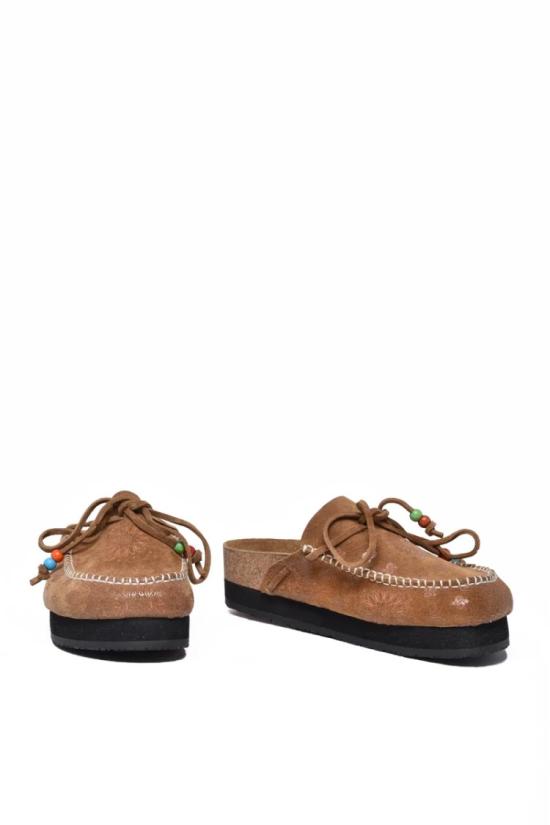 25SS 아리조나러브 뮬/슬리퍼 장식용 리본이 달린 스웨이드 가죽 뮬 - ARIZONA LOVE