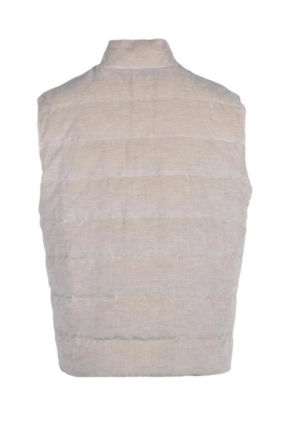  일레븐티 자켓 벨벳 패딩 조끼 - 베이지색 - ELEVENTY