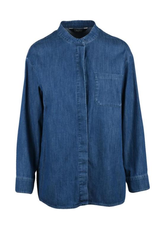 25SS 막스마라 데님 셔츠 한국식 칼라 면 셔츠