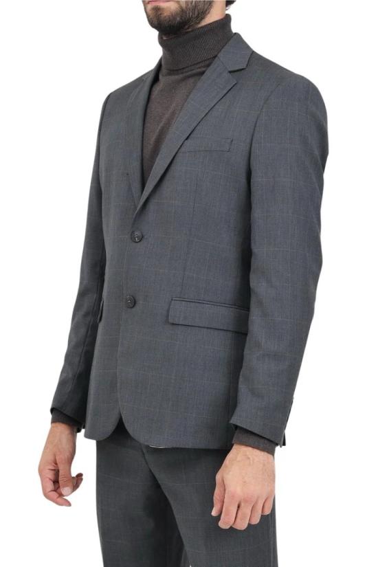  셀렉티드 자켓 울 혼방 재킷 - 회색