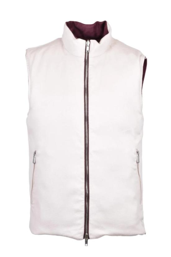  일레븐티 자켓 양면 착용 가능한 스웨이드 조끼 - 레드 - ELEVENTY