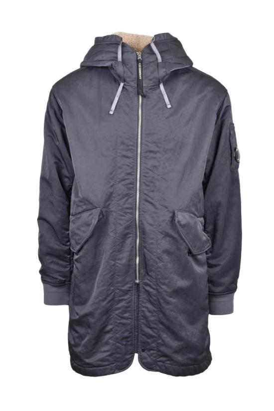  씨피 컴퍼니 자켓 플러시 안감이 있는 긴 회색 재킷