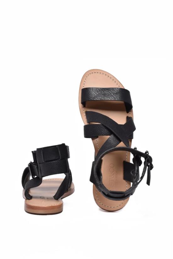 25SS Post & Co 샌들 가죽 스트랩  - 블랙 - OTHER BRANDS