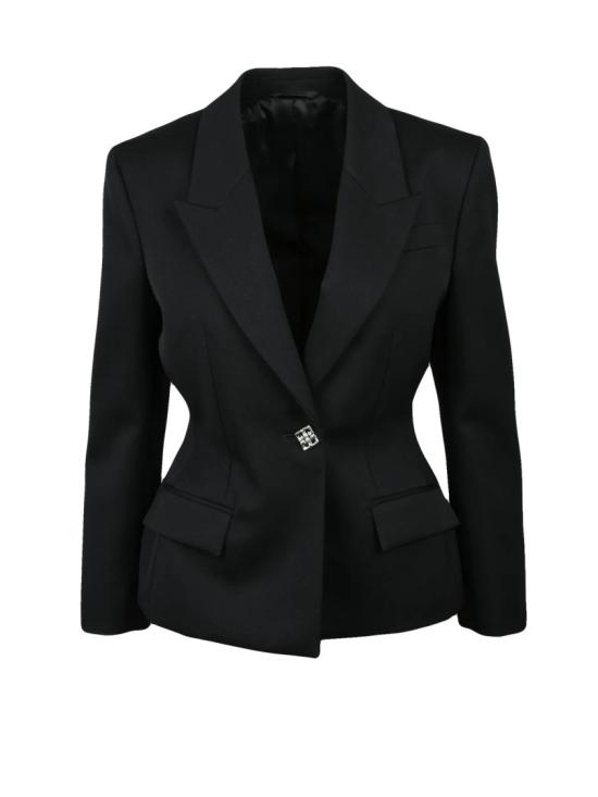 25SS 지방시 자켓 슬림핏 버진 울 재킷 - 블랙