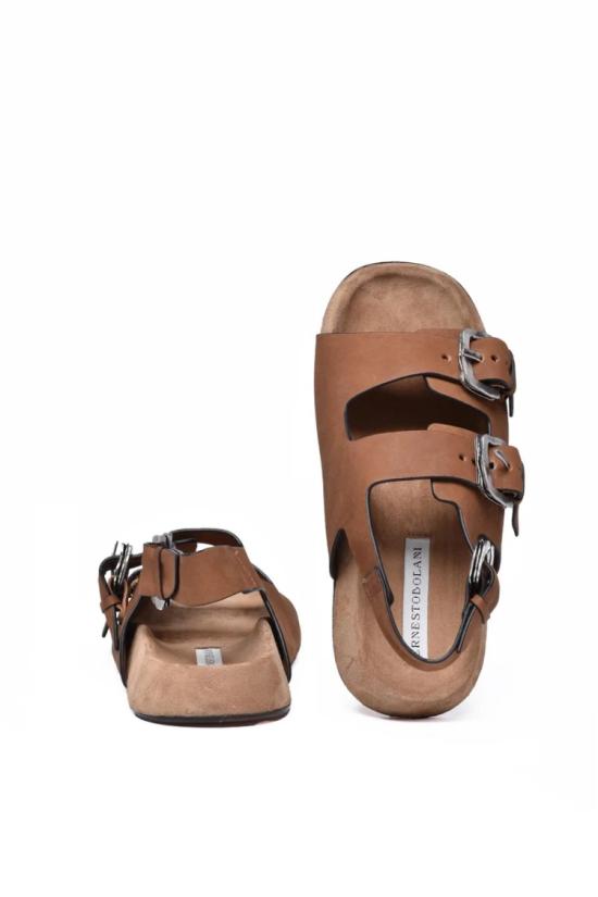 25SS 에르네스토 돌라니 샌들 가죽 스웨이드 , 굽 높이 3cm - ERNESTO DOLANI