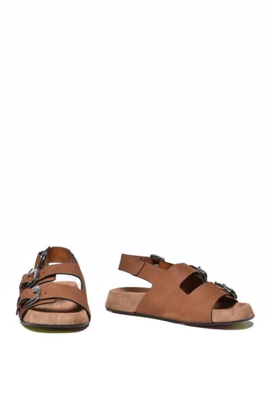 25SS 에르네스토 돌라니 샌들 가죽 스웨이드 , 굽 높이 3cm - ERNESTO DOLANI