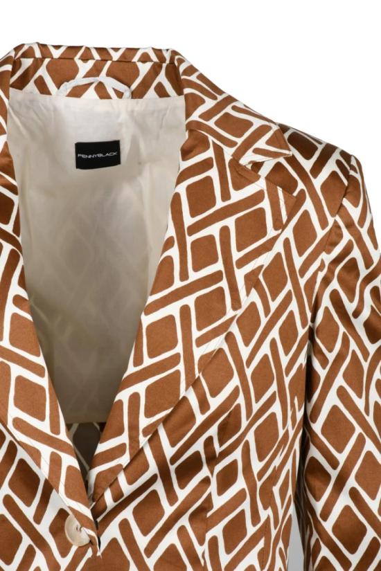 25SS 페니 블랙 자켓 나봇 슬림핏 재킷 - 베이지/러스트 - PENNYBLACK