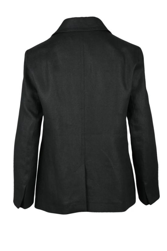 25SS 막스마라 자켓 스트레이트 린넨 재킷 - 블랙 - MAX MARA