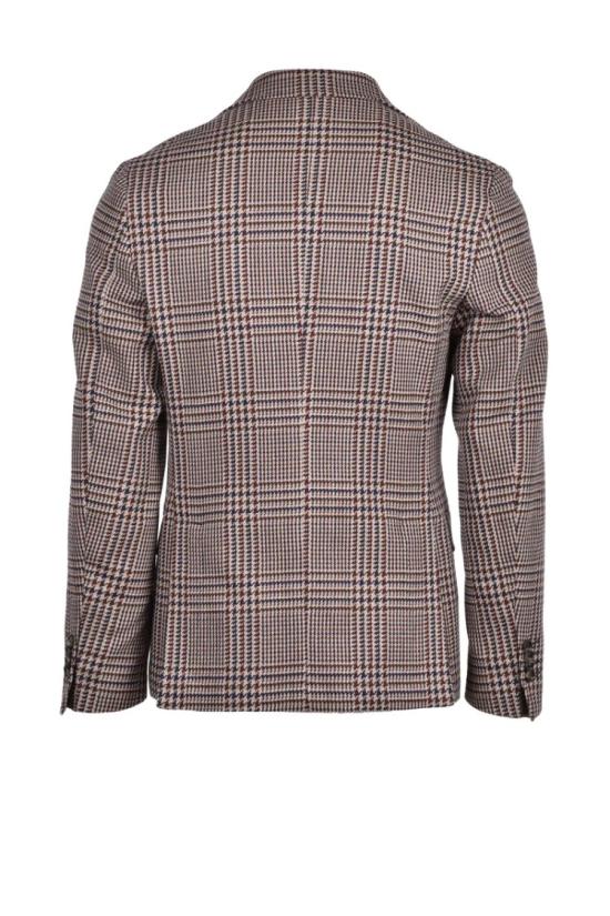  마뉴엘리츠 자켓 베이지색과 갈색 체크무늬 맞춤 재킷 - MANUEL RITZ