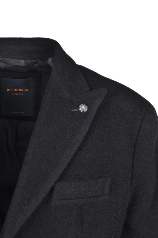  오피치나 36 자켓 울 코트 - 블랙 - OFFICINA 36
