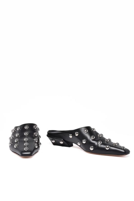 25SS 파리텍사스 뮬/슬리퍼 뾰족한 앞코의 블랙 뮬 - PARIS TEXAS