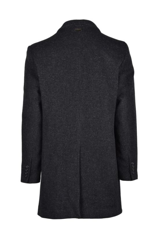  발디니니 자켓 울 혼방 코트 - 블랙/그레이 - BALDININI